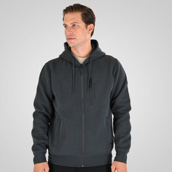 Double Outfitters MTOP-1160 Džemperis ar kapuci un rāvējslēdzēju Tumši zaļa - Džemperi un džemperi ar kapuci - Džemperi - 2XL-14XL