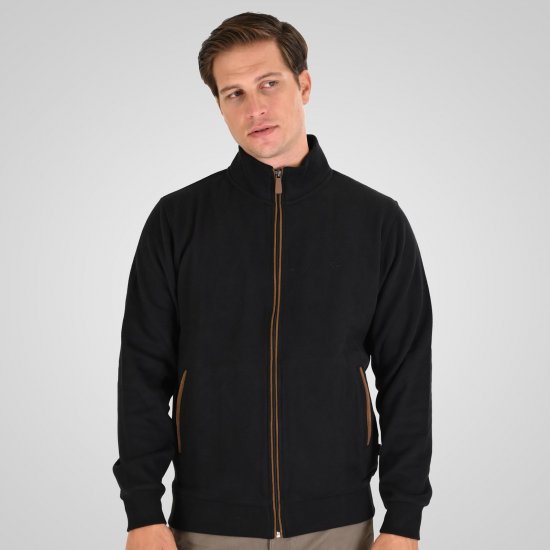 Double Outfitters SEL-1168 Džemperis ar rāvējslēdzēju Melna - Džemperi un džemperi ar kapuci - Džemperi - 2XL-14XL