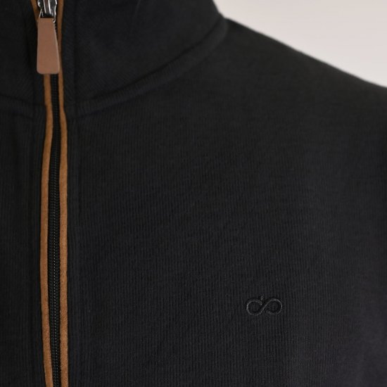 Double Outfitters SEL-1168 Džemperis ar rāvējslēdzēju Melna - Džemperi un džemperi ar kapuci - Džemperi - 2XL-14XL