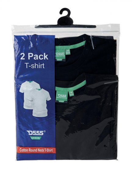 D555 Fenton 2-pack Black/Black T-shirt - T-krekli - T-krekli - 2XL-14XL