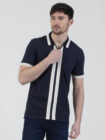 Mish Mash Belgrade Zip Through Polo Navy - Polo krekli - Polo krekli - 2XL-8XL