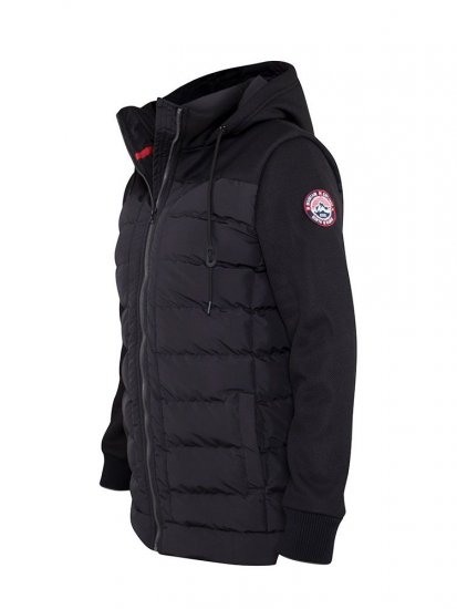 D555 Hampshire Hooded Quilted Jacket Black - Jakas & Lietus apģērbs - Jakas - 2XL-12XL