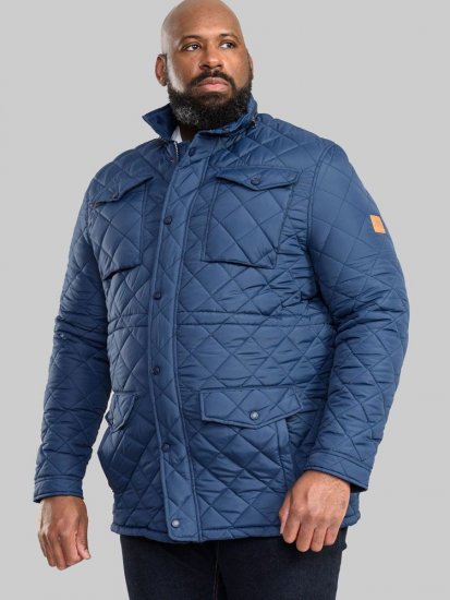 D555 Dalwood Quilted Jacket With Zip Away Hood - Jakas & Lietus apģērbs - Jakas - 2XL-12XL