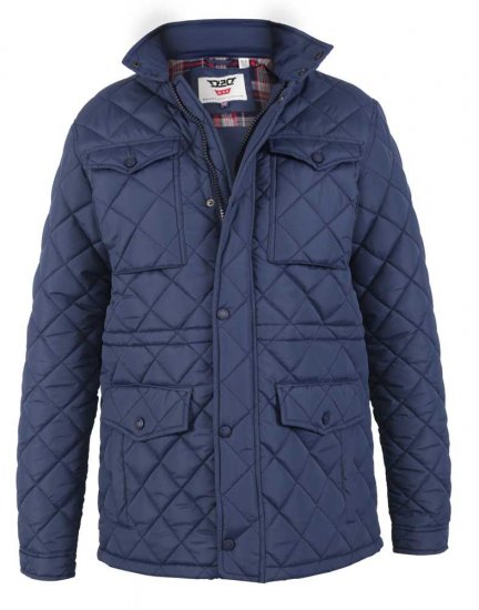 D555 Dalwood Quilted Jacket With Zip Away Hood - Jakas & Lietus apģērbs - Jakas - 2XL-12XL