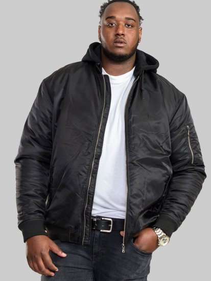 D555 Poppleford Bomber Jacket With Detachable Fleece Hood - Jakas & Lietus apģērbs - Jakas - 2XL-12XL