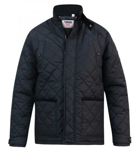 D555 Northcole Quilted Jacket Black - Jakas & Lietus apģērbs - Jakas - 2XL-12XL