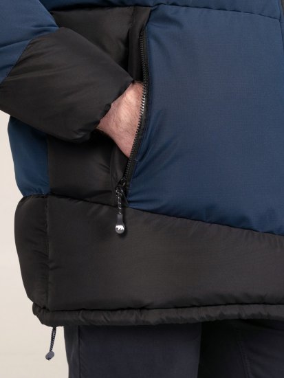 D555 Hank Ripstop Contrast Panelled Padded Hooded Jacket Tumši zila - Jakas & Lietus apģērbs - Jakas - 2XL-12XL