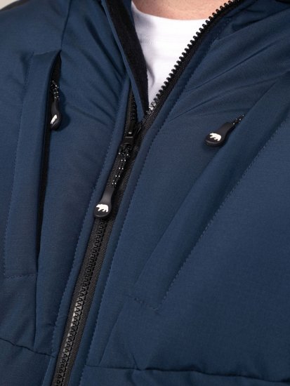 D555 Hank Ripstop Contrast Panelled Padded Hooded Jacket Tumši zila - Jakas & Lietus apģērbs - Jakas - 2XL-12XL