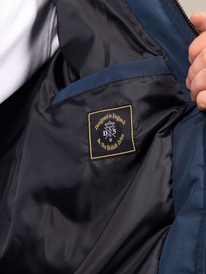D555 Hank Ripstop Contrast Panelled Padded Hooded Jacket Tumši zila - Jakas & Lietus apģērbs - Jakas - 2XL-12XL