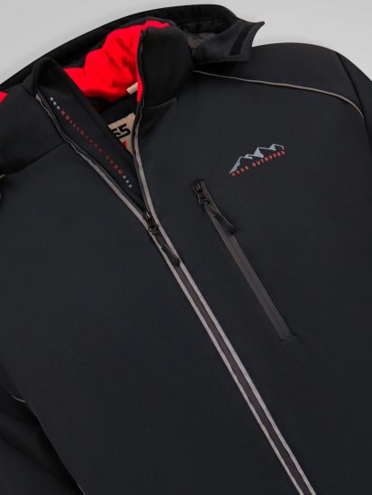 D555 Jamie Soft Shell Detachable Hood Padded Jacket Melna - Jakas & Lietus apģērbs - Jakas - 2XL-12XL