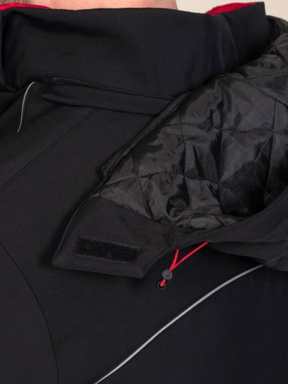D555 Jamie Soft Shell Detachable Hood Padded Jacket Melna TALL - TALL jakas - TALL jakas gariem vīriešiem