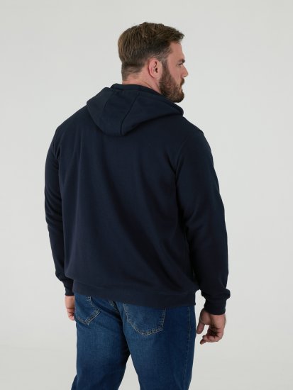 D555 Cantor Džemperis ar Kapuci Tumši Zils - Džemperi un džemperi ar kapuci - Džemperi - 2XL-14XL