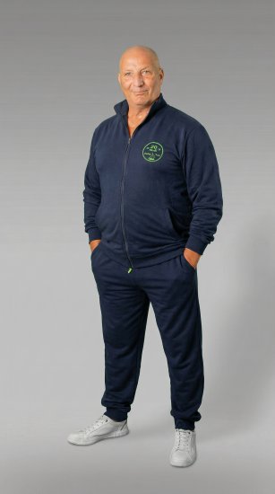 20 Nodi Ostro Stretch Fleece Cotton Tracksuit Navy - Treniņtērpi - Liela izmēra Treniņtērpi vīriešiem