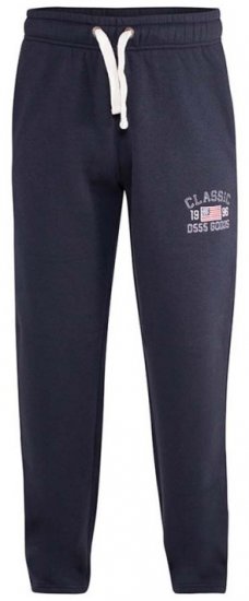 D555 Mayson Embroidered And Applique Open Hem Jogger With Drawcord Navy - Sporta bikses un šorti - Sporta bikses un Sporta šorti - 2XL-12XL
