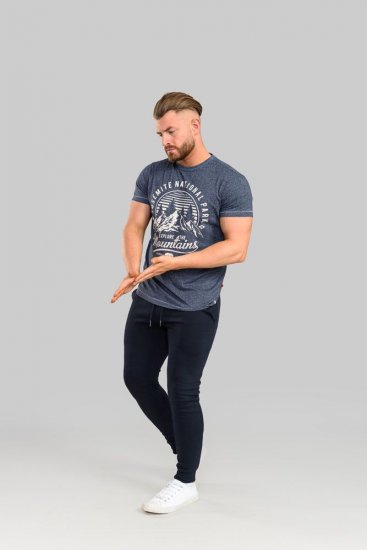 D555 Brandon Sweatpants with Tapered leg Navy - Sporta bikses un šorti - Sporta bikses un Sporta šorti - 2XL-12XL