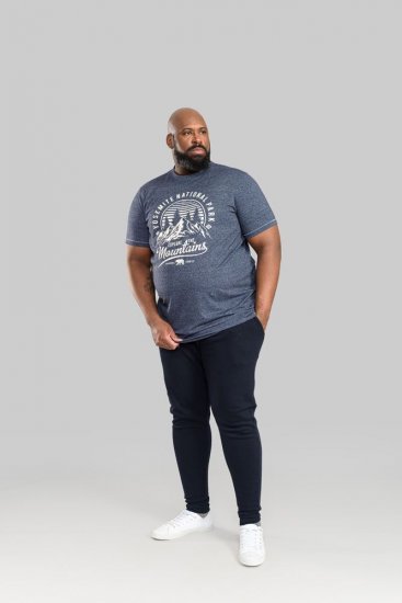 D555 Brandon Sweatpants with Tapered leg Navy - Sporta bikses un šorti - Sporta bikses un Sporta šorti - 2XL-12XL