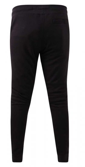D555 Buckingham Cuffed Jogger With Side Pockets Black - Sporta bikses un šorti - Sporta bikses un Sporta šorti - 2XL-12XL
