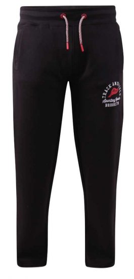 D555 Chilworth Open Hem Jogger Black - Sporta bikses un šorti - Sporta bikses un Sporta šorti - 2XL-12XL