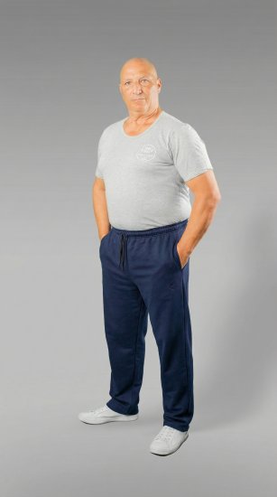 20 Nodi Grecale Stretch Fleece Cotton Sports Pants with Enzyme and Soft Touch Treatment Navy - Sporta bikses un šorti - Sporta bikses un Sporta šorti - 2XL-12XL