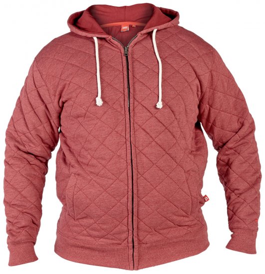 D555 Quinten Hood Red - Džemperi un džemperi ar kapuci - Džemperi - 2XL-14XL