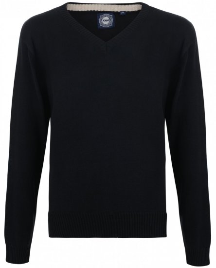 Kam Jeans Knitted V-neck Black - Džemperi un džemperi ar kapuci - Džemperi - 2XL-14XL