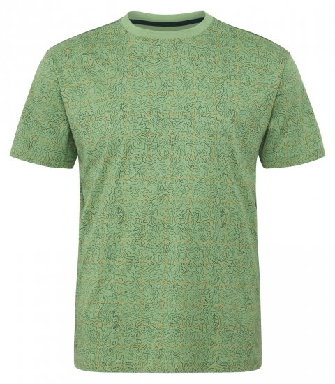 North Latitude Allover Printed T-krekls Vidēji Zaļš - T-krekli - T-krekli - 2XL-14XL