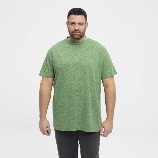 North Latitude Allover Printed T-krekls Vidēji Zaļš - T-krekli - T-krekli - 2XL-14XL