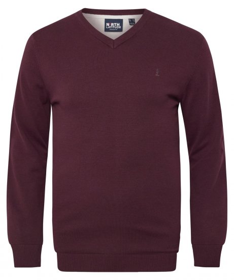 North Latitude 53133 V-Neck Knit Sarkana - Džemperi un džemperi ar kapuci - Džemperi - 2XL-14XL