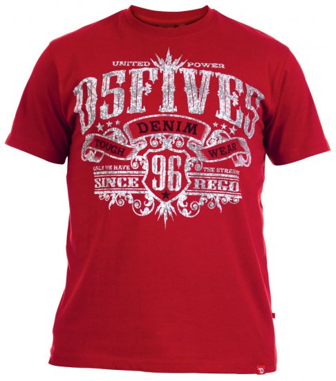 D555 Ames T-shirt Red - T-krekli - T-krekli - 2XL-14XL