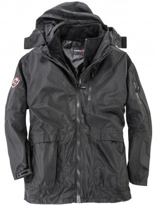 Marc & Mark 3-in-1 Genf Winter Jacket Black - Jakas & Lietus apģērbs - Jakas - 2XL-12XL