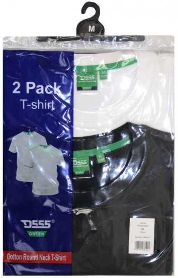 D555 Fenton 2-pack Black/White T-shirt - T-krekli - T-krekli - 2XL-14XL