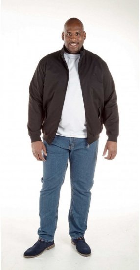 D555 Windsor Cotton Harrington Jacket Black - Jakas & Lietus apģērbs - Jakas - 2XL-12XL