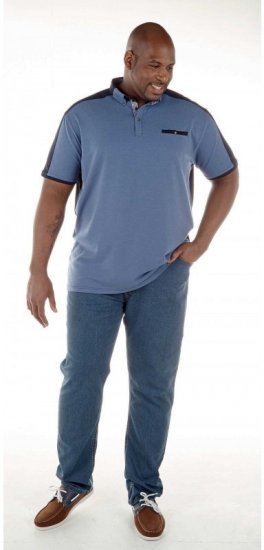 D555 Jones Polo Denim Marl/Navy - Polo krekli - Polo krekli - 2XL-8XL