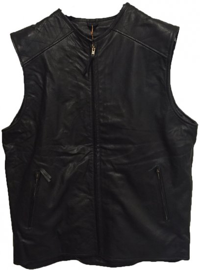Woodland 806 Leather vest Black - Jakas & Lietus apģērbs - Jakas - 2XL-8XL