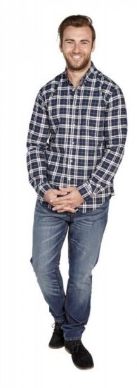 D555 Carter Check Shirt Navy-Green - Krekli - Krekli - 2XL-8XL