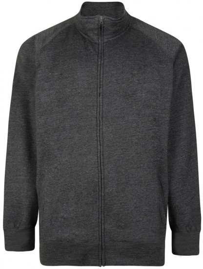 Kam Jeans Full-Zip Sweatshirt Charcoal - Džemperi un džemperi ar kapuci - Džemperi - 2XL-14XL