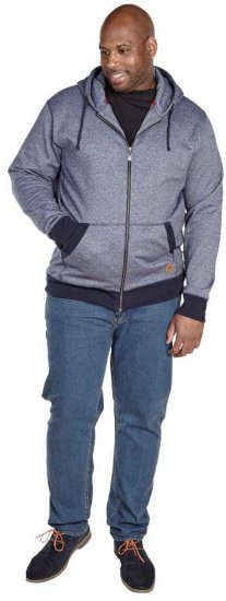 D555 AVERY Blue Speckled Hoody - Džemperi un džemperi ar kapuci - Džemperi - 2XL-14XL