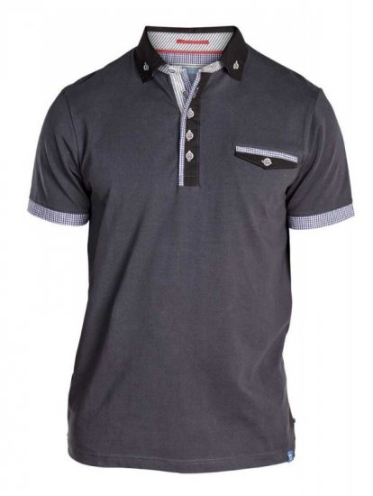 D555 Roland Short Sleeve Polo Shirt Black - Krekli - Krekli - 2XL-8XL
