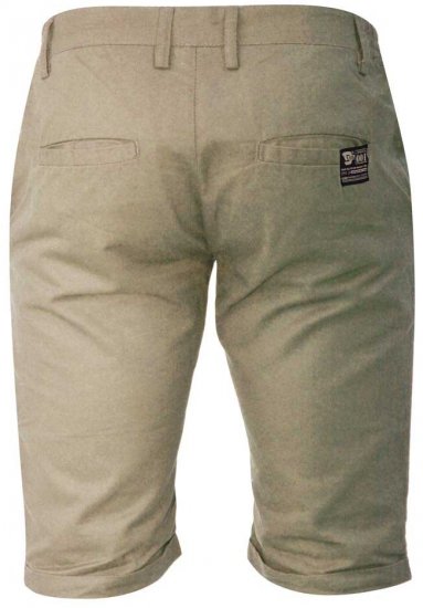 D555 PANAMA Chino Short With Side Elasticated Waist Khaki - Šorti - Šorti - W40-W60