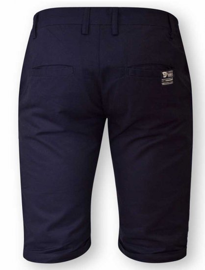 D555 PANAMA Chino Short With Side Elasticated Waist Navy - Šorti - Šorti - W40-W60