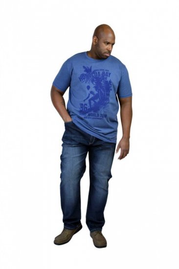 D555 CLAYTON Honolua Bay T-shirt Denim Marl - T-krekli - T-krekli - 2XL-14XL