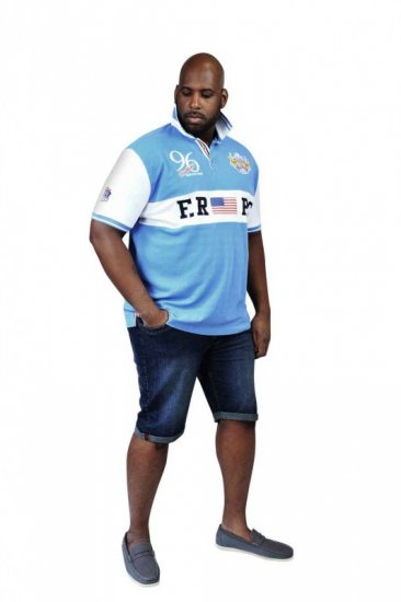 D555 ARYAN Florida Royal Racing Polo Blue/White - Polo krekli - Polo krekli - 2XL-8XL