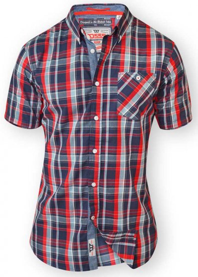 D555 MALCOLM Short Sleeve Button Down Shirt & T-shirt Combo - Krekli - Krekli - 2XL-8XL