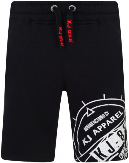Kam Jeans 302 Fashion Sweat Shorts Black - Sporta bikses un šorti - Sporta bikses un Sporta šorti - 2XL-8XL