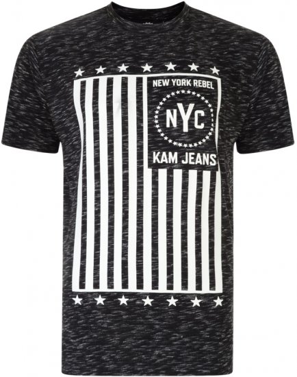 Kam Jeans NY Rebel Tee -Black Edition - T-krekli - T-krekli - 2XL-14XL