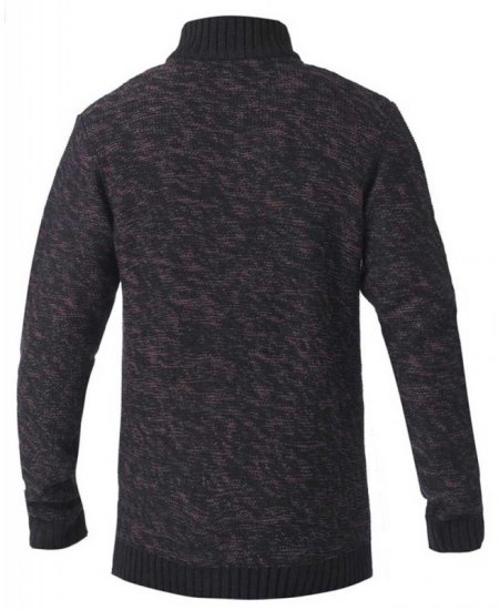 D555 MARSDEN Neck Sweater Black/Red - Džemperi un džemperi ar kapuci - Džemperi - 2XL-14XL