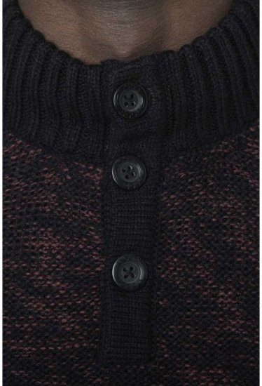 D555 MARSDEN Neck Sweater Black/Red - Džemperi un džemperi ar kapuci - Džemperi - 2XL-14XL
