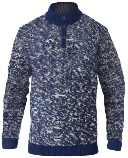 D555 MARSDEN Neck Sweater Navy/Ecru - Džemperi un džemperi ar kapuci - Džemperi - 2XL-8XL