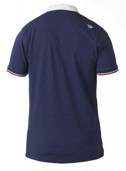 D555 GARFIELD Short Sleeve Stretch Polo Shirt Navy - Polo krekli - Polo krekli - 2XL-8XL