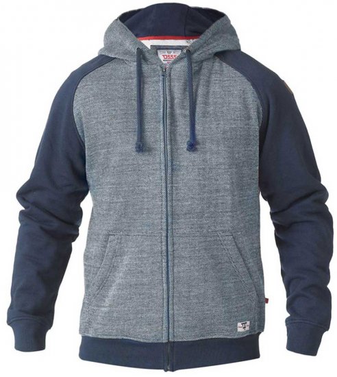 D555 Cristiano Hoodie Blue/Navy - Džemperi un džemperi ar kapuci - Džemperi - 2XL-14XL
